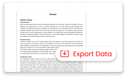 Export Data for Future Strategy